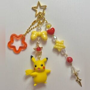 Pokemon Keychain Charm Cute Handmade Kawaii Beaded Bag Charm Gift Pikachu